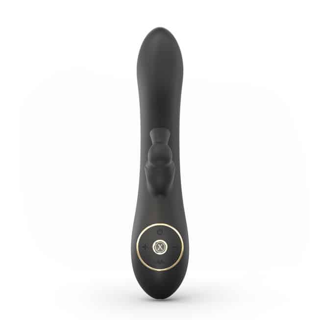 Dorcel Divine Rabbit Hút Clit Đen 20cm Orgasm Kép Đỉnh
