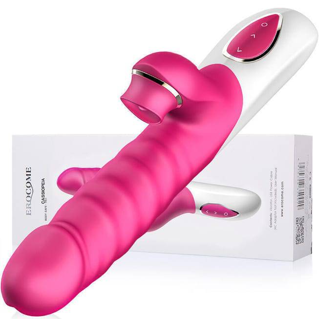 Vibrator thỏ Erocome Cassiopeia hồng kích thích cực sướng