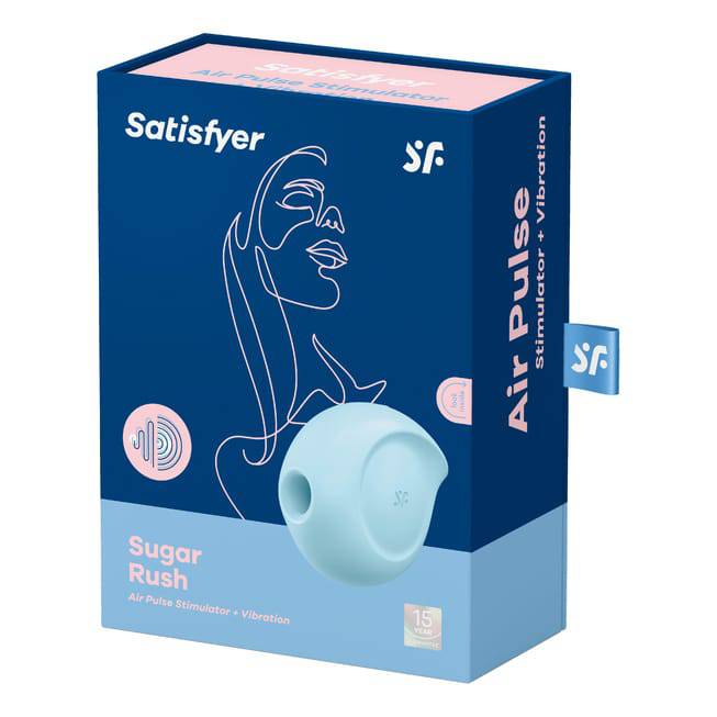 Satisfyer Sugar Rush hút chân không rung mạnh xanh dương