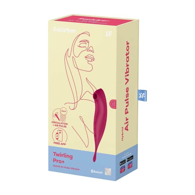 Satisfyer Twirling Pro+ Mút Rung Đỏ App Điều Khiển