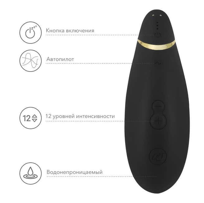 Womanizer Premium Clit Stimulator Đen Cao Cấp