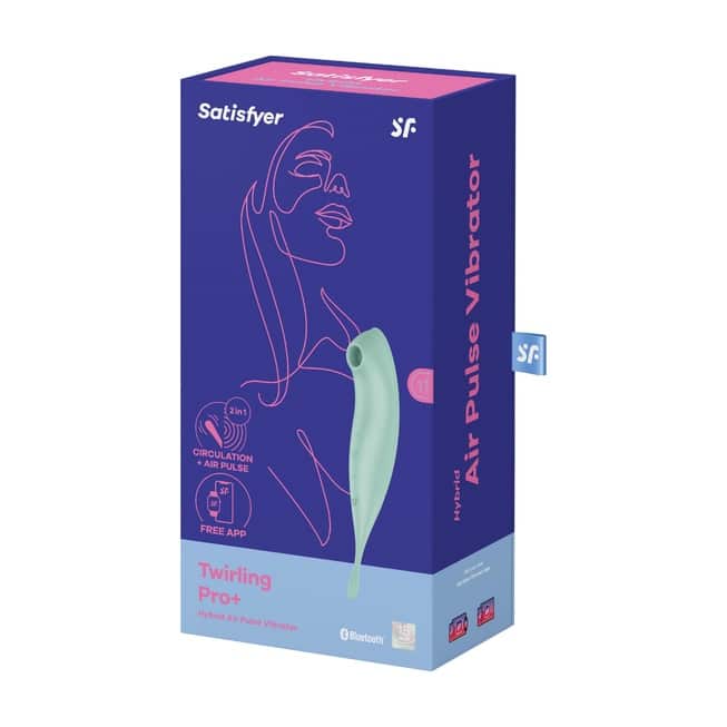 Satisfyer Twirling Pro+ bạc hà hút xoáy app control