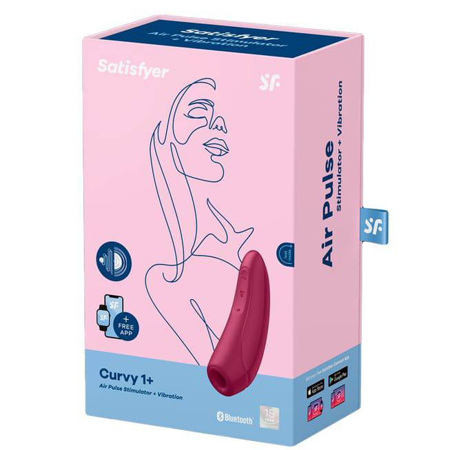 Satisfyer Curvy 1+ Đỏ Hút Clit Rung App 13cm