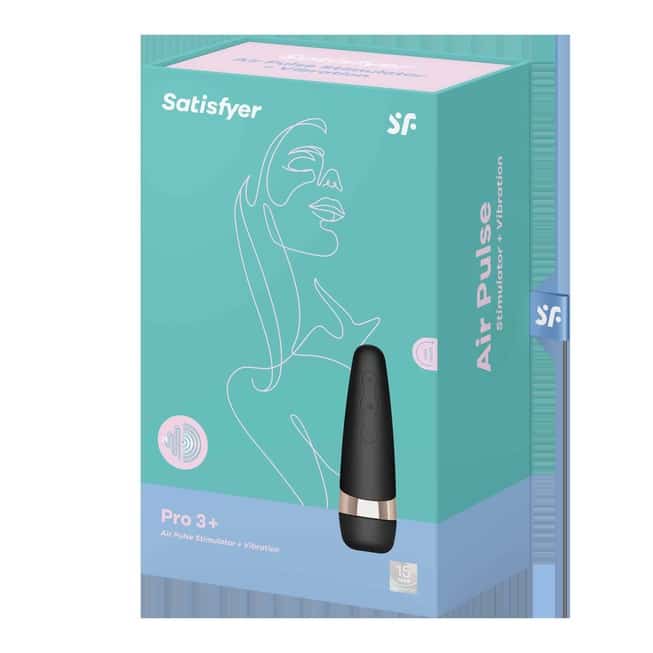 Satisfyer Pro 3+ hút rung đen clitoris mạnh mẽ