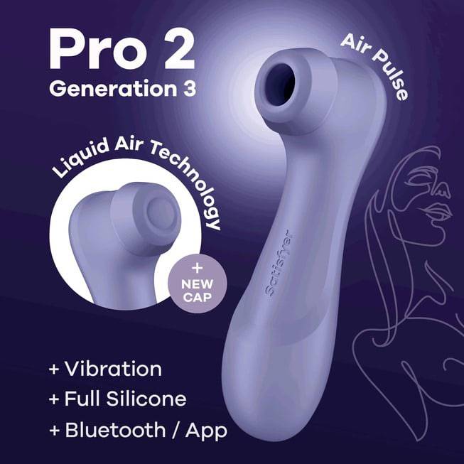 Satisfyer Pro 2 Air Connect App Tím Hút Mạnh
