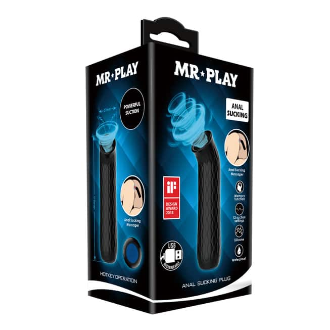 Baile Mr.Play hút hậu môn đen 11.6cm kích thích