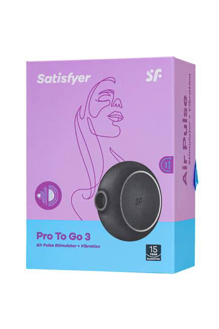 Satisfyer Pro To Go 3 hút chân không rung đen