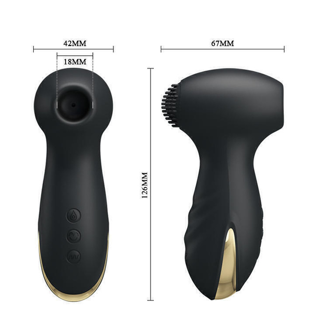 PrettyLove Hammer Clit Sucker Black Siêu Mạnh