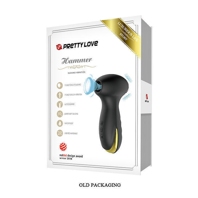 PrettyLove Hammer Clit Sucker Black Siêu Mạnh