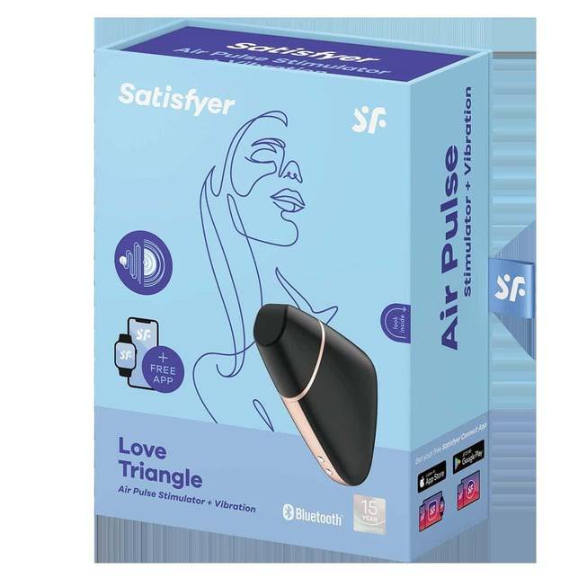 Satisfyer Love Triangle hút rung đen app âm vật tam giác
