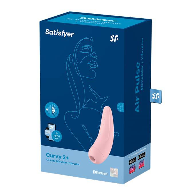 Curvy 2+ Satisfyer Hồng Hút Rung App Clit Điên Loạn
