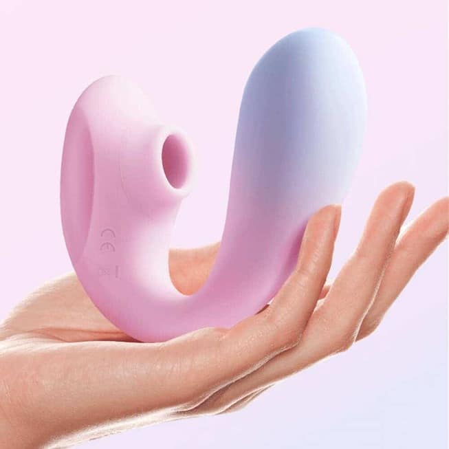 Vibrador Erocome Apus Curve hồng xanh kích thích cực khoái