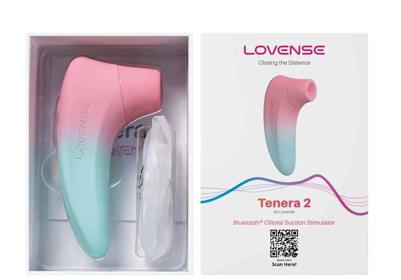 Lovense Tenera 2 Hút Âm Hộ Xanh Hồng Xanh Điều Khiển App