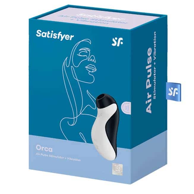 Satisfyer Orca hút clit rung đen trắng 11.5cm đa năng