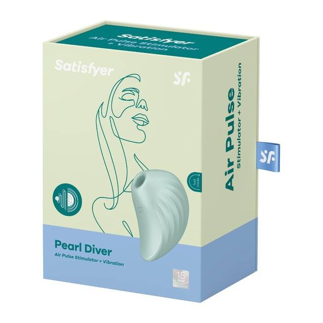 Satisfyer Pearl Diver Hút Âm Đạo Mint Rung 2cm Siêu Sướng