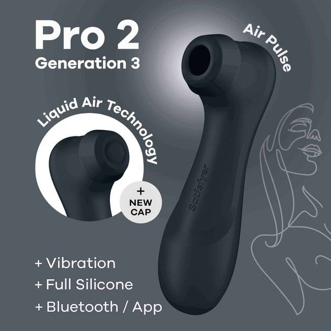 Satisfyer Pro 2 Air App Hút Rung Đen Siêu Cực
