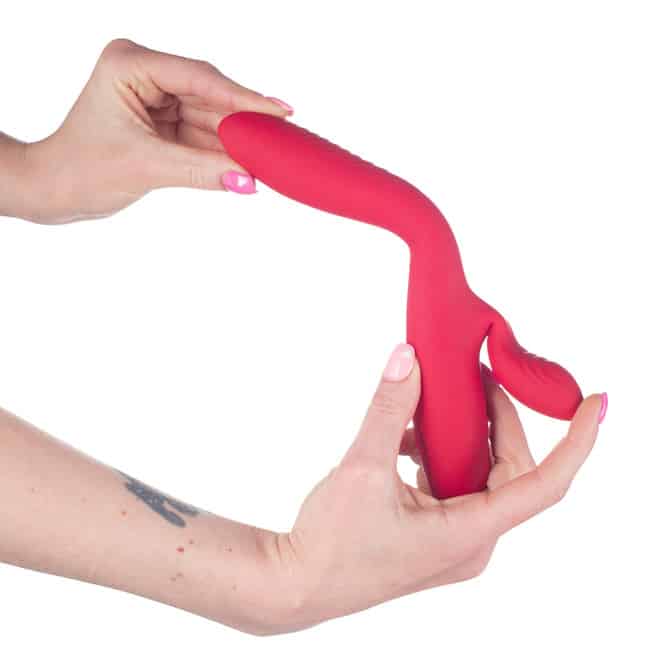 Woma Ingrid Rabbit 3in1 Hút Nóng Rung Đỏ