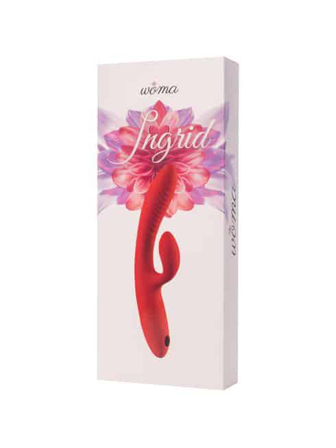 Woma Ingrid Rabbit 3in1 Hút Nóng Rung Đỏ