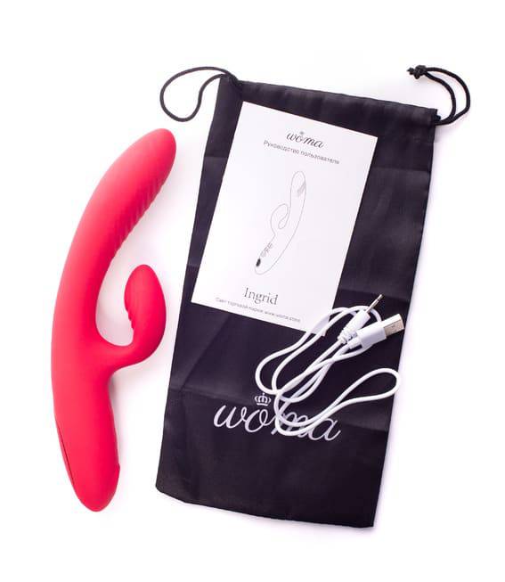 Woma Ingrid Rabbit 3in1 Hút Nóng Rung Đỏ