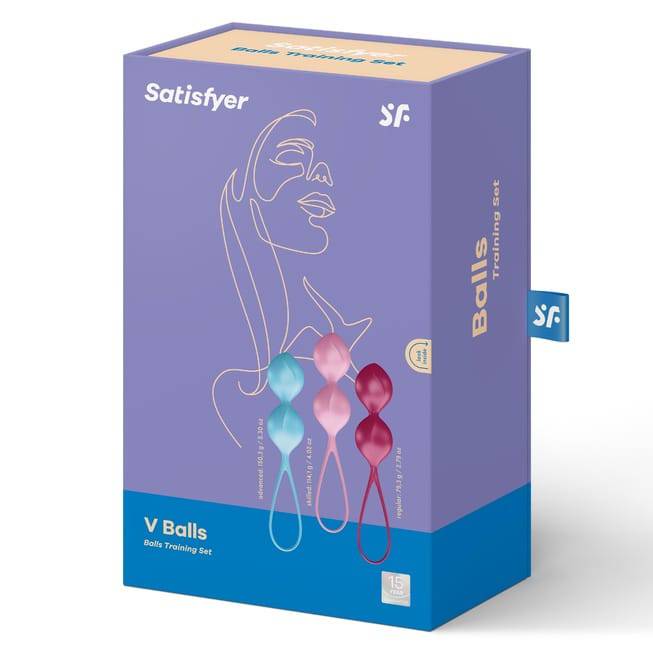 Satisfyer V Balls Vaginal 3.4cm Set Đa Màu Kegel