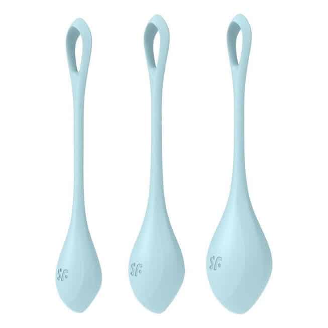 Satisfyer Yoni Power 2 xanh bộ 3 bi âm đạo 2.5-3cm tập luyện