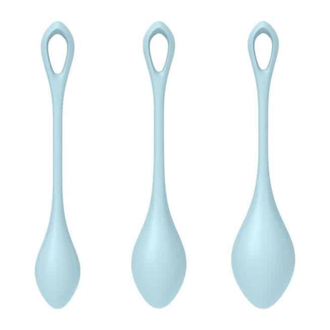 Satisfyer Yoni Power 2 xanh bộ 3 bi âm đạo 2.5-3cm tập luyện