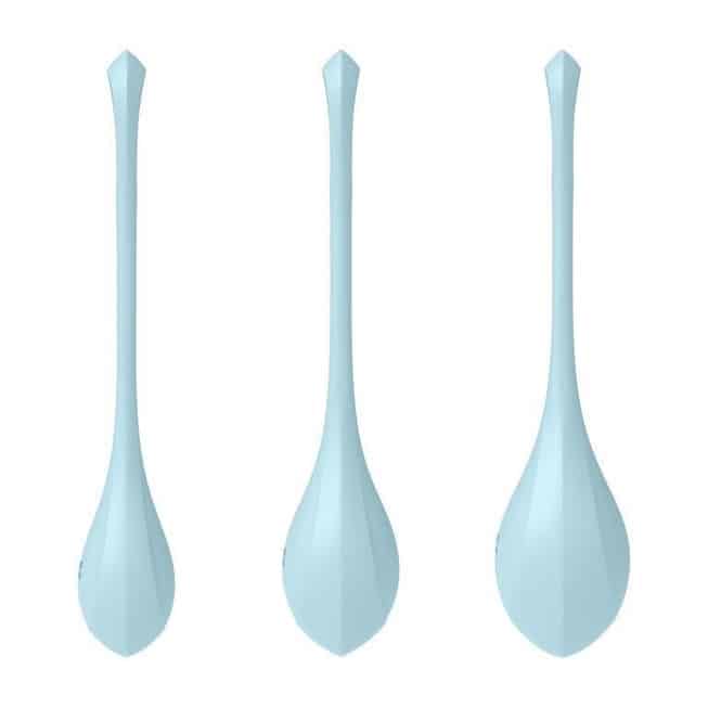 Satisfyer Yoni Power 2 xanh bộ 3 bi âm đạo 2.5-3cm tập luyện