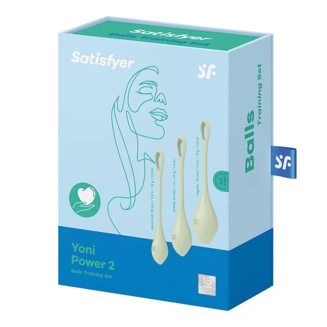 Satisfyer Yoni Power 2 Balls Xanh Làm Chặt Âm Đạo Tự Nhiên