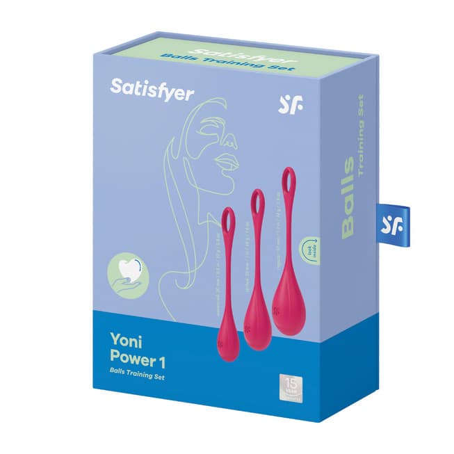 Satisfyer Yoni Power 1 Bộ 3 Bi Vagina Đỏ Tập Kegel Siêu Hiệu Quả