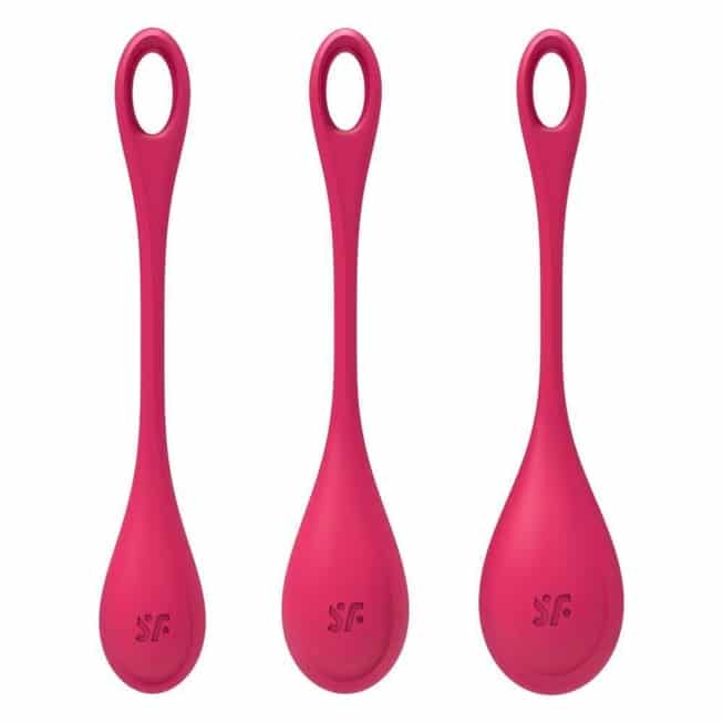 Satisfyer Yoni Power 1 Bộ 3 Bi Vagina Đỏ Tập Kegel Siêu Hiệu Quả