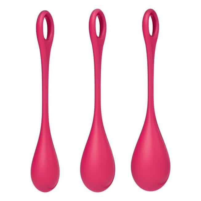 Satisfyer Yoni Power 1 Bi Vagina Đỏ 3pc Kegel Hiệu Quả