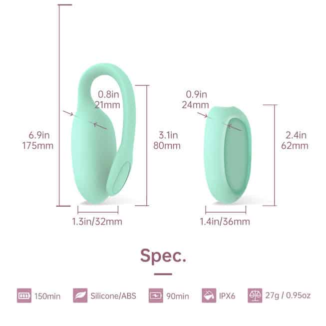 Magic Motion Kegel - Trứng Rung Kegel Xanh Ngọc App Điều Khiển