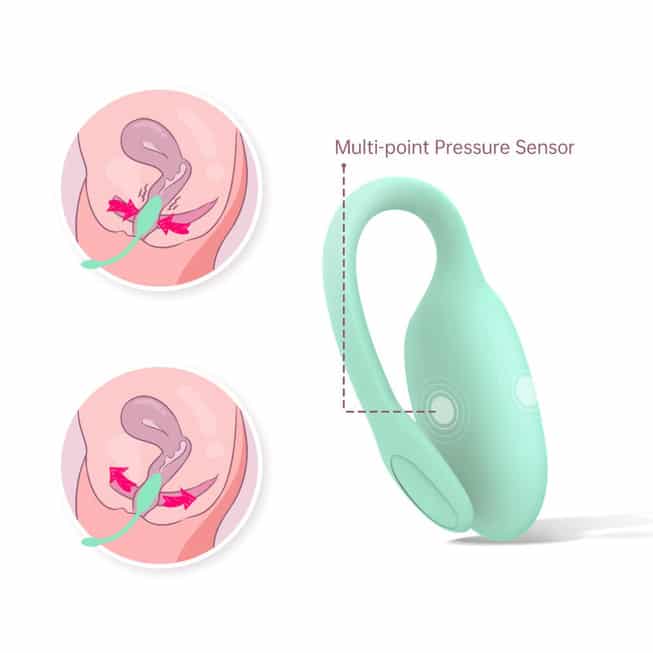Magic Motion Kegel - Trứng Rung Kegel Xanh Ngọc App Điều Khiển