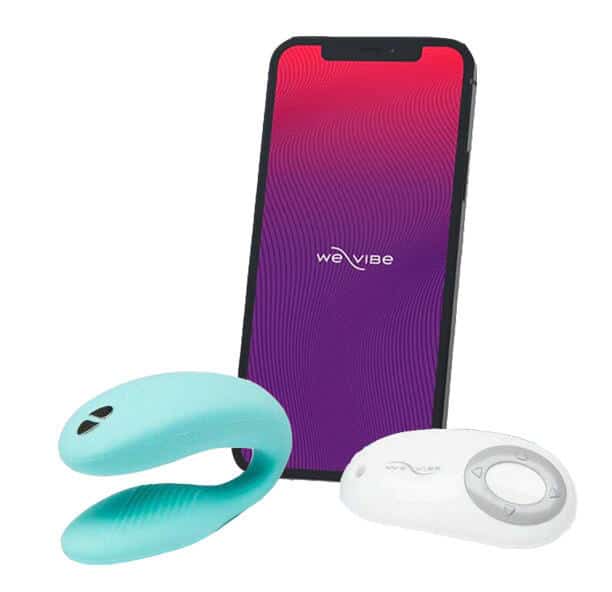 We-Vibe Sync app remote xanh ngọc đôi lứa rung mạnh