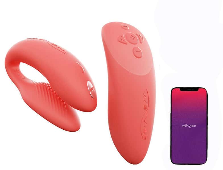 We-Vibe Chorus Couples Vibrator Coral Remote App