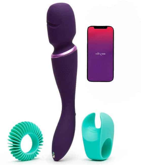 We-Vibe Wand Massager Tím 30cm Nasadka Rung App Smartphone Đỉnh Cao