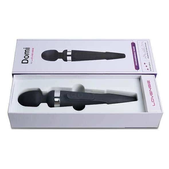 Lovense Domi Mini Wand Rung Đen App Điều Khiển Siêu Mạnh