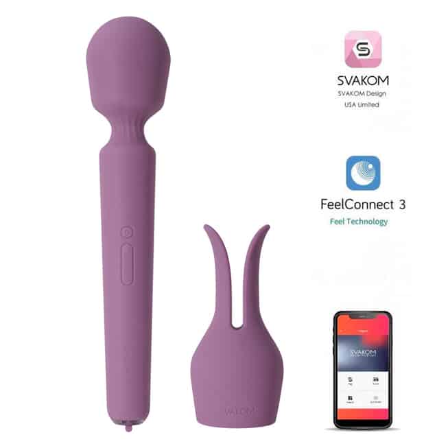 Svakom Emma Neo 2 massager nóng app tím 29cm mạnh mẽ