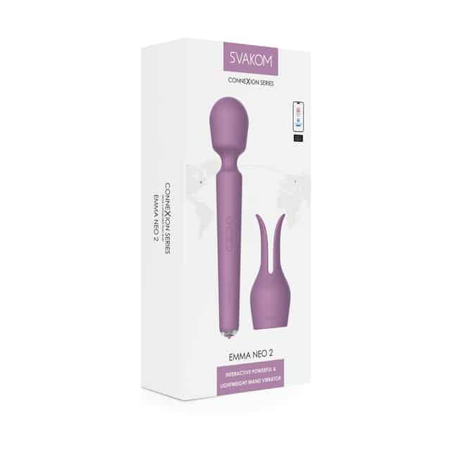 Svakom Emma Neo 2 massager nóng app tím 29cm mạnh mẽ