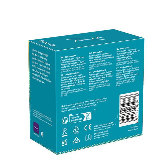 We-Vibe Sync Go xanh app rung cặp đôi 7.75cm mãnh liệt