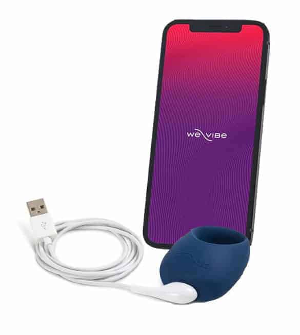 We-Vibe Pivot Vòng Rung Xanh App Điều Khiển Cứng Dài