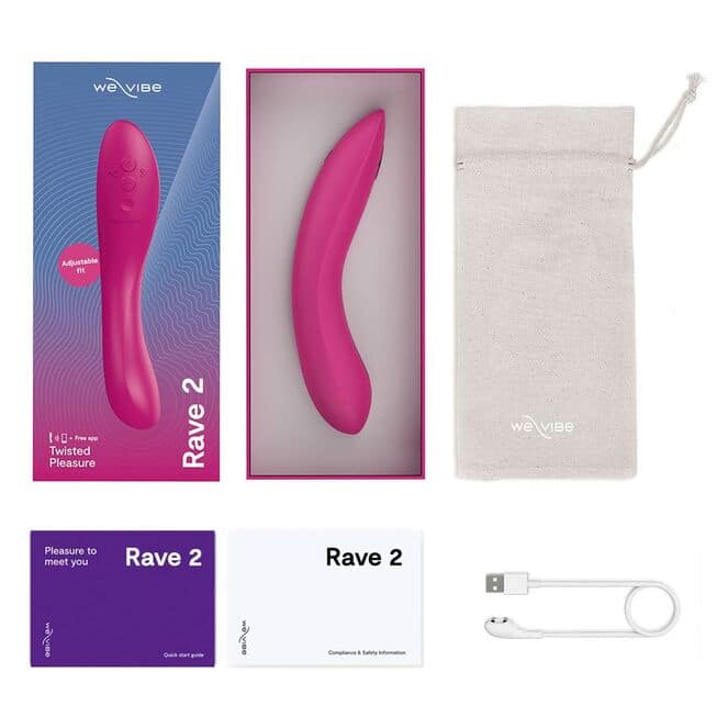 We-Vibe Rave 2 G-Spot Vibe Hồng Uốn Éo Mạnh 3.9cm