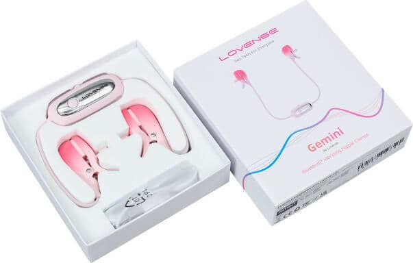 Vibro Kẹp Vú Lovense Gemini Hồng Siêu Sướng