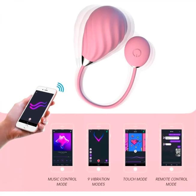 Magic Motion Sundae Trứng Rung App Hồng Bí Mật