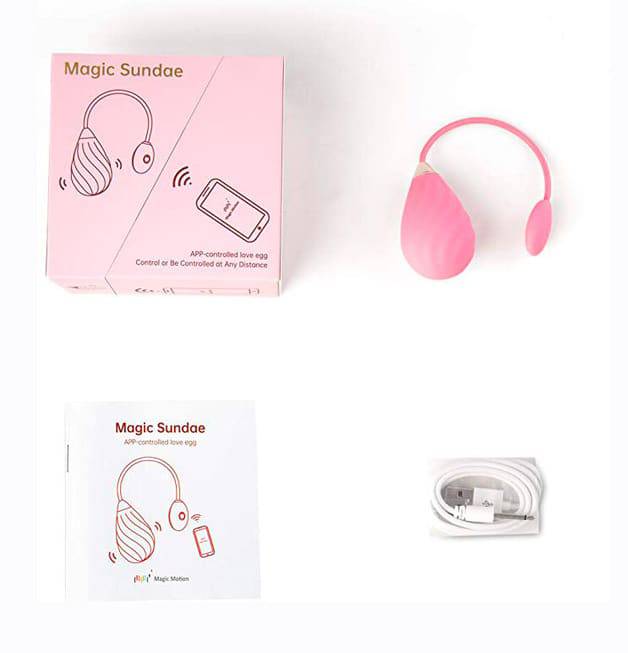 Magic Motion Sundae Trứng Rung App Hồng Bí Mật