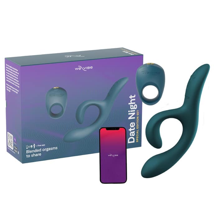 Bộ We-Vibe Nova 2 + Pivot xanh app couple date night