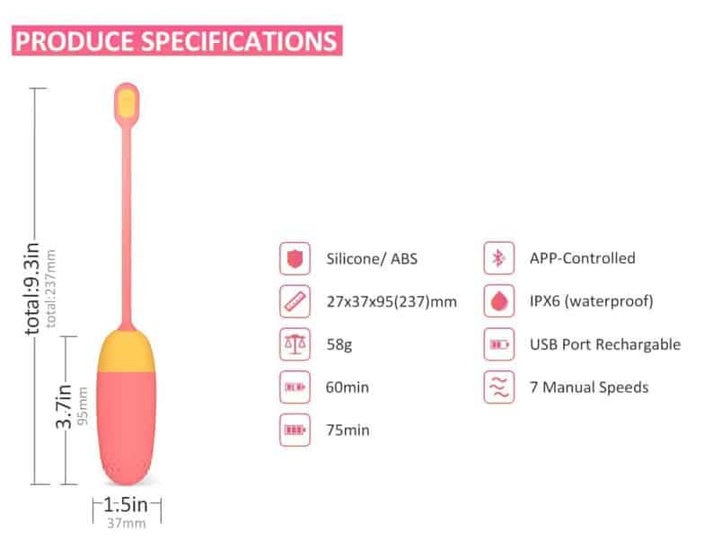 Magic Motion Vini Trứng Cam Vàng App Rung Thân Mật