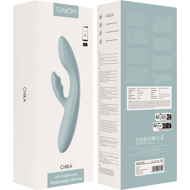 Svakom Chika Thỏ Nóng Xanh Siêu Mềm App Điều Khiển
