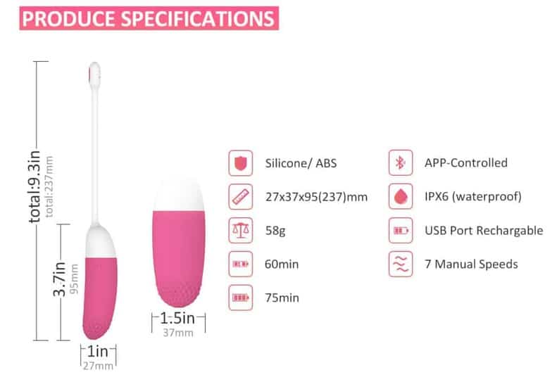 Trứng Rung Vini Hồng App Điều Khiển