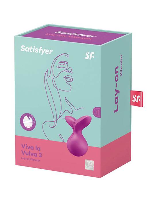 Satisfyer Viva La Vulva 3 fuchsia mint lay-on clitoris